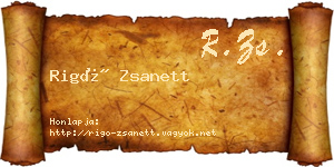 Rigó Zsanett névjegykártya